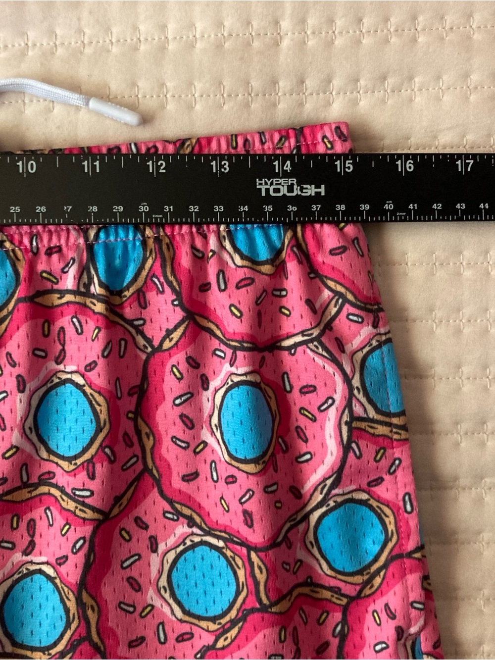 Baseball Lifestyle 101 Mesh Shorts Men’s Small Pink Donut Print 5” Inseam - Picture 9 of 10